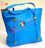 【现货】意大利代购 专柜正品bottega veneta BV蓝色全编织两用包